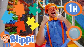 Puzzle! Learn Shapes and Colours | Blippi | Cartoons for Kids  Explore With Me!