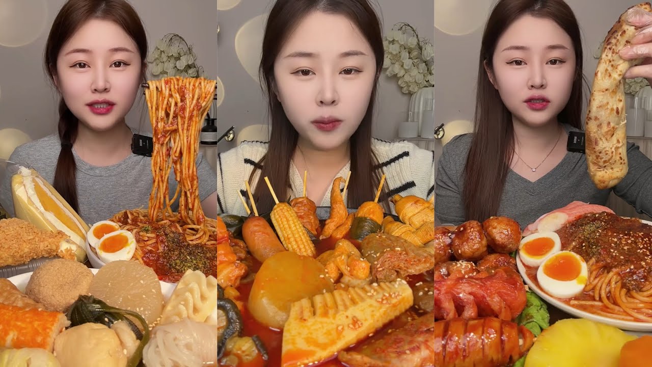 Chinese Food Asmr/ Mukbang Eating Show | Soslu Çin Yemekleri Yeme🌶 🥵😋