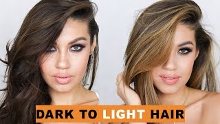 How To Color Hair From Dark to Light | Balayage Highlights for Dark Hair | Eman