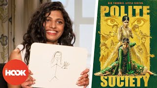 Polite Society's Priya Kansara Draws Michelle Yeoh, Dream Roles & Barbie  | @TheHookOfficial