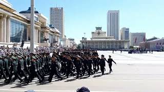 Military parade in Mongolia 2022 07 10 Naadamaar tsergiin parad 2022
