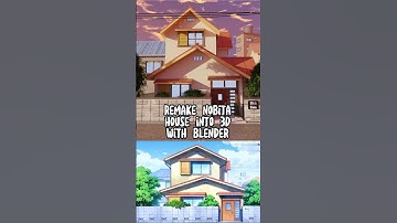 Remake Doraemon and Nobita House with Blender - 3D short animation #blender #doraemon #blender3d