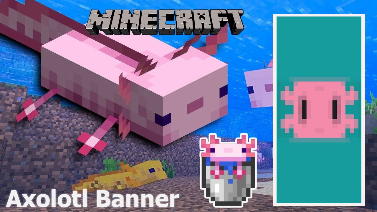 Axolotl banner minecraft tutorial