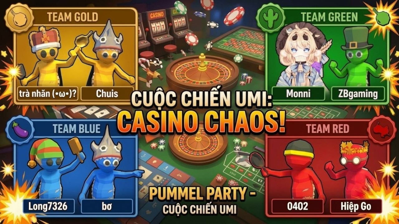 (Pummel Party #6) Cơn Ác Mộng Đỏ Đen Của Hội UMI! || Map Casino