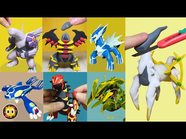 Legendary Pokemon Figures Making - Dialga/Palkia/Giratina/arceus/Groudon/kyogre/Rayquaza ｜ clay art class=