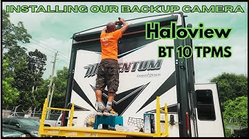 #Haloview BT10 TPMS 4-sensor draadloos 1080P achteruitkijkcamerasysteem met geïntegreerde TPMS