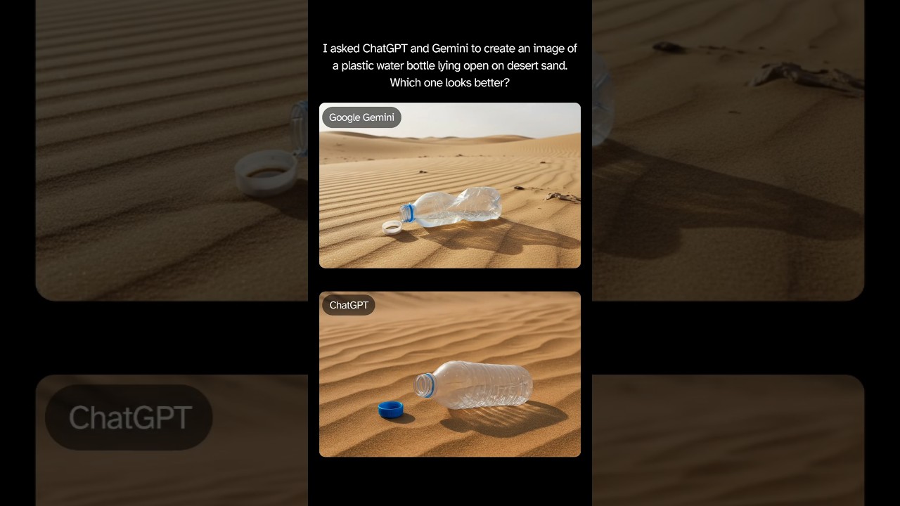 A visual comparison between Google Gemini and ChatGPT