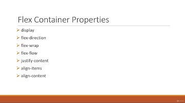 3. Flex Container Properties