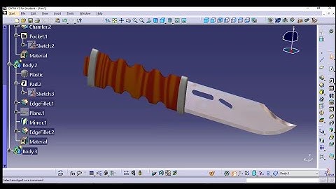 Catia Tutorial| How to Design Knife in Catia V5 for the Beginners