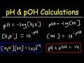 pH, pOH, H3O , OH-, Kw, Ka, Kb, pKa, and pKb Basic Calculations -Acids and Bases Chemistry Problems