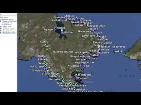 История поселений Чукотского полуострова на google earth