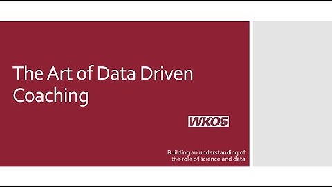 WKO5 Webinar: The Art of Coaching with Data