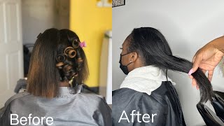 Silk Press HAIR GROWTH Update!! Heat Trained Hair | Silk press natural hair