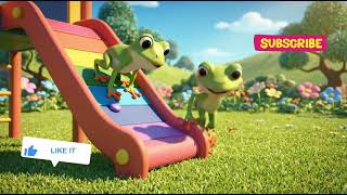 Yeşil Kurbağa Hoplar Zıplar Gölde Suyun Üstünde Kayar Eğlenceli Hareketli Çocuk Şarkısı 