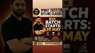 IPMAT 2027/28: Start Your Prep Right! 🎯 New Batch Details