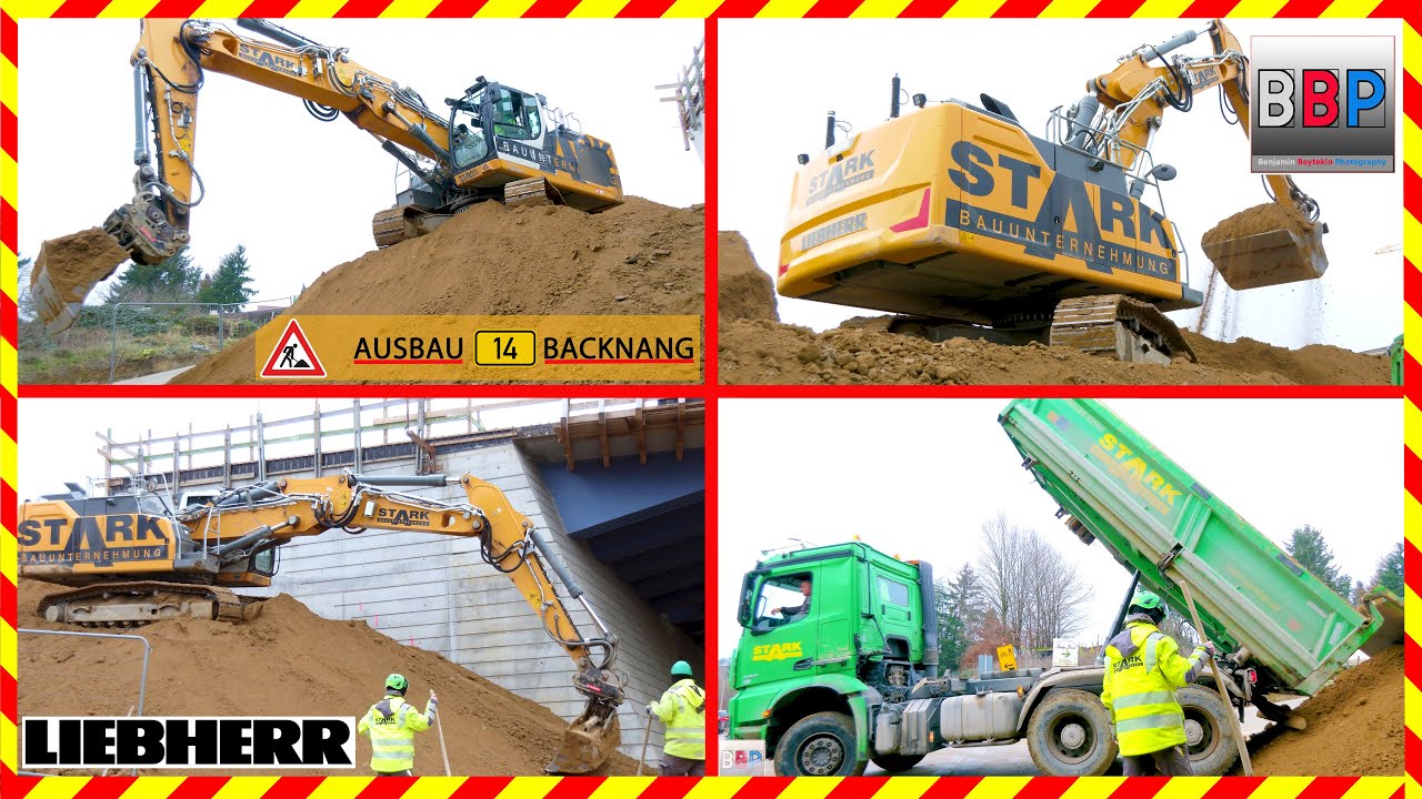 LIEBHERR R 926 VA, R 928 VA, Mercedes Kipper, B14 Backnang, Dezember 2025.  