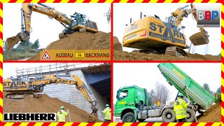 Liebherr R 926 Va, R 928 Va, Mercedes Kipper, B14 Backnang, Dezember 2025.
