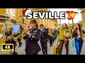 🇪🇦[4K] SEVILLE December Walk - Andalusia´s Beautiful Holiday Destination - Christmas in Spain
