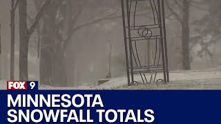Minnesota snowfall totals update