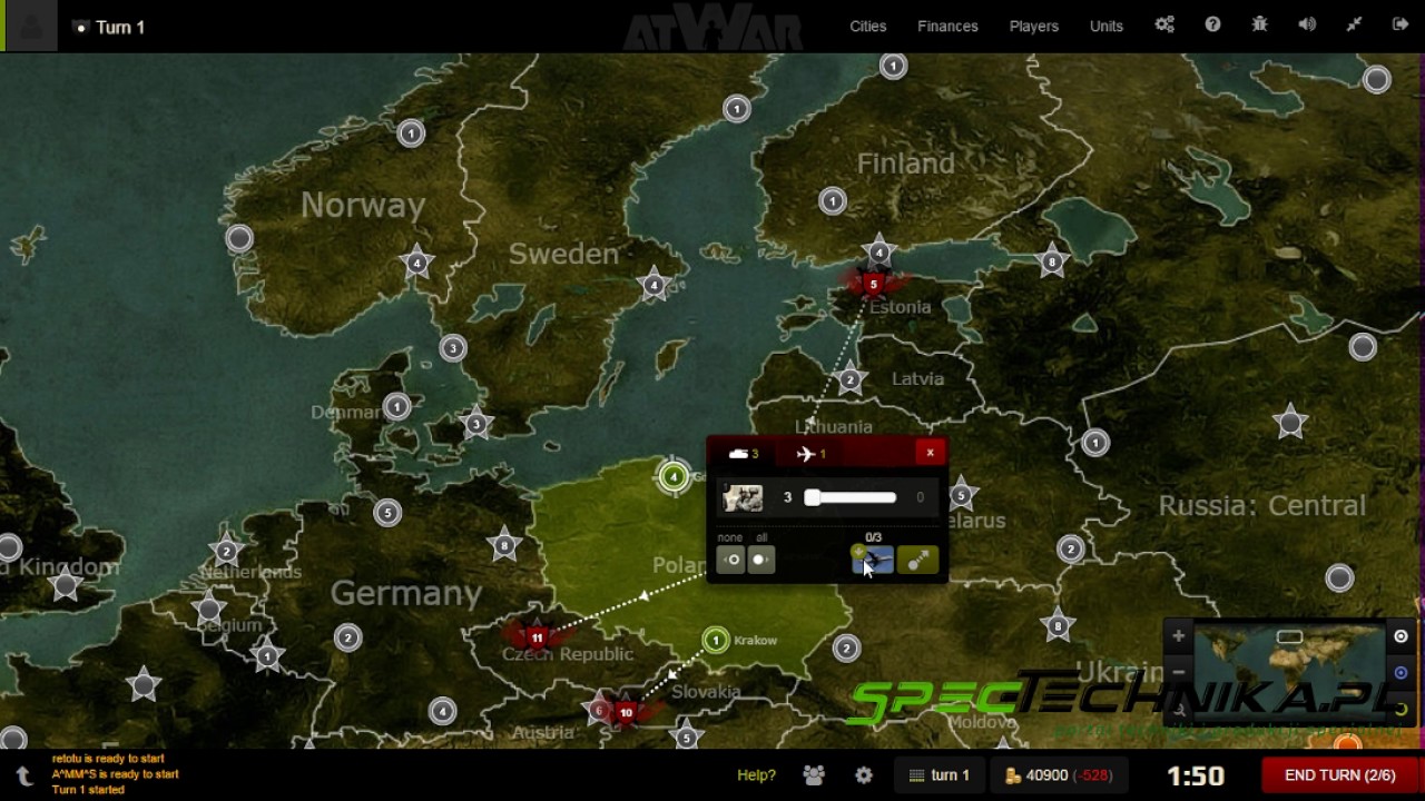 Let'sPlay with atWar - browser-based online strategy like Risk
