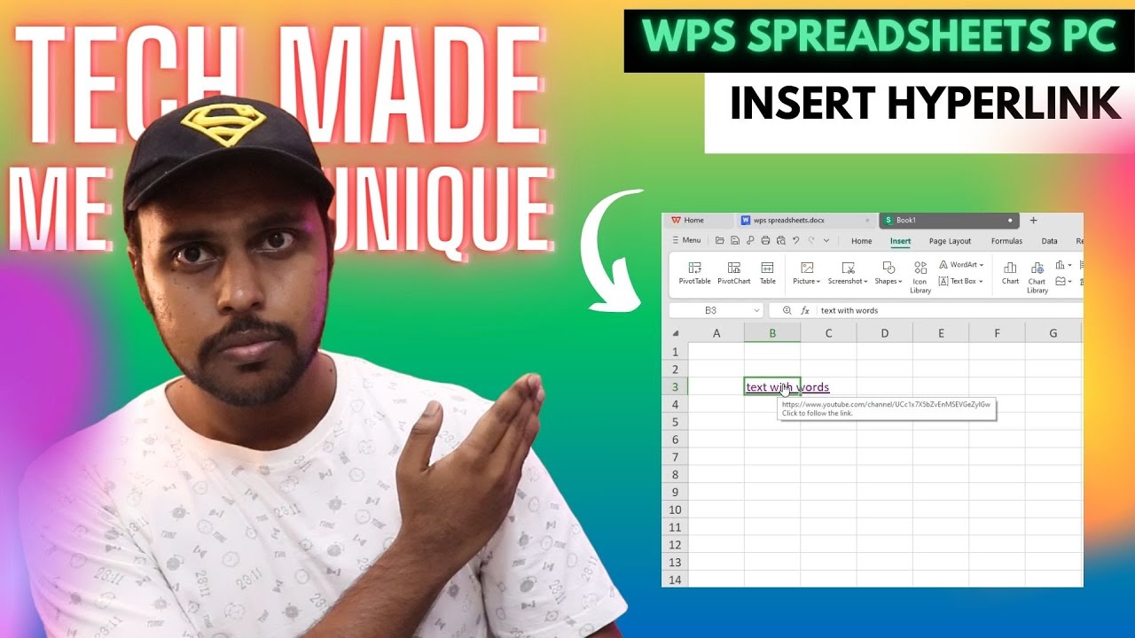 How to insert hyperlink in wps spreadsheets | insert hyperlink in wps spreadsheet pc