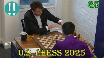 CHECKMATE!! Hans Niemann (2738) vs Abhimanyu Mishra (2652) || US Chess 2025 - R5