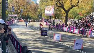 2025 New York City Marathon finish - Female winner Hellen Obiri