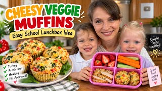 Cheesy Veggie Muffins 🧀🥕 | Easy School Lunchbox Idea