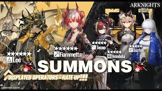 Arknights Summoning on Lee & Fiammetta Banner