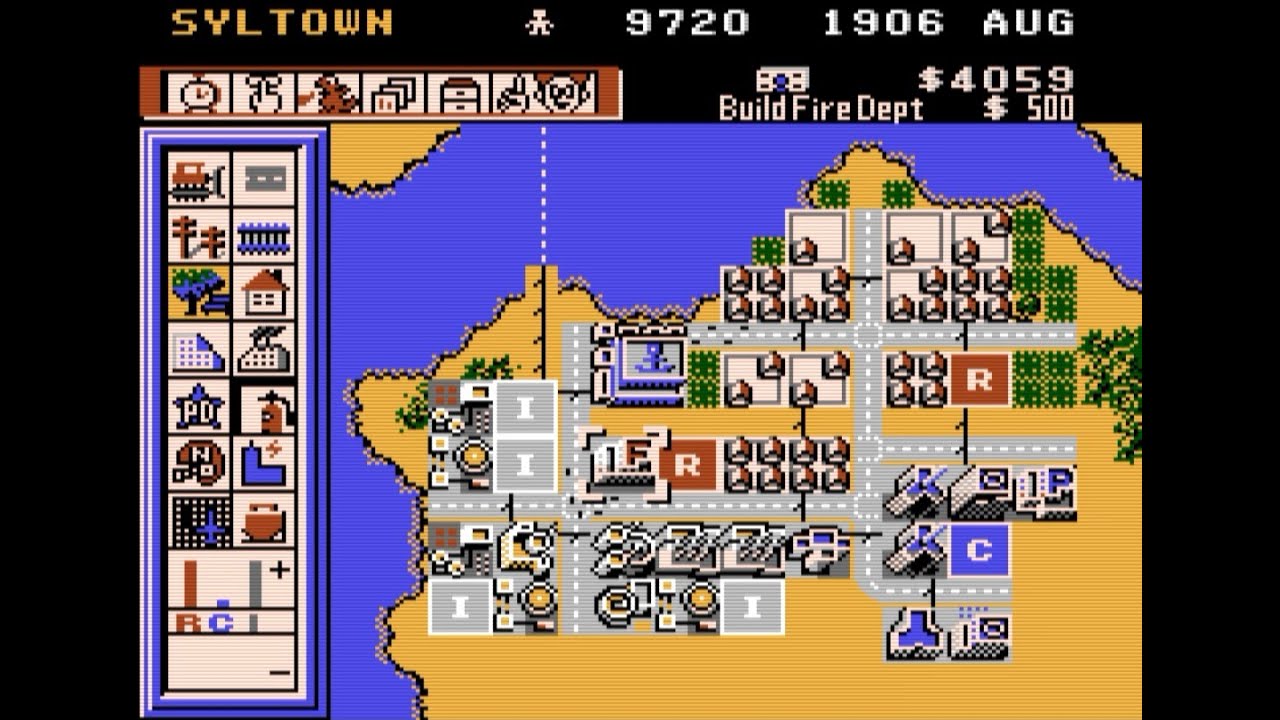 MiSTer NES 🕹 SimCity | No commentary, 4K 60FPS