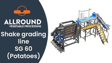 Shake grader SG 60 line with potatoes | Allround Vegetable Processing