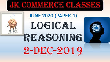 2-Dec-2019 Logical Reasoning Question Discussion....... UGC NTA/NET JUNE 2020...... IMPORTANT MCQS..