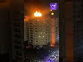 النار وصلت السما حريق هائل في عقار بمدينة نصر