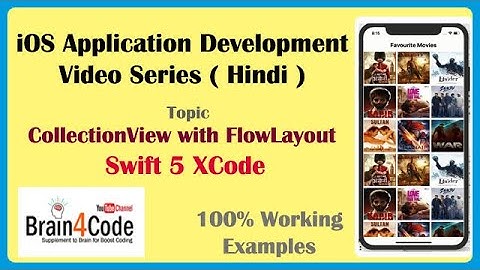 Use UICollectionView with Flow Layout Delegate in Swift 5 XCode | Hindi | CollectionView Flow Layout