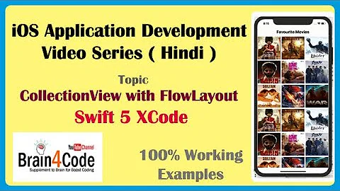 Use UICollectionView with Flow Layout Delegate in Swift 5 XCode | Hindi | CollectionView Flow Layout