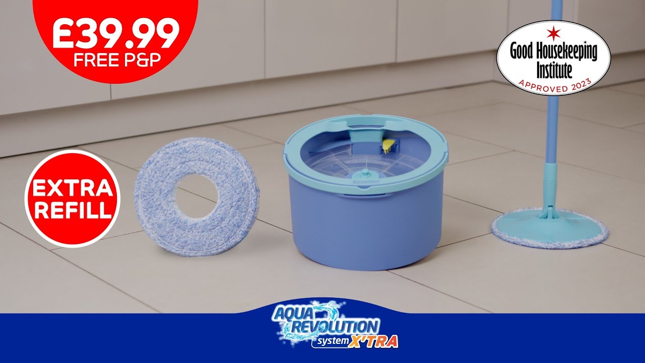 Spontex Aqua Revolution System X'tra Mop & Bucket (TV Advert 3 Minute