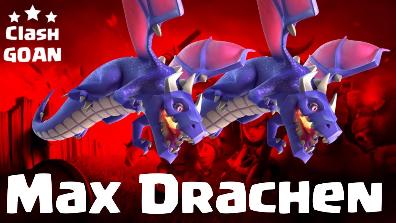 Max Drachen brennen sich durch jede Base Drachen Rathaus 14 COC 06/21 Clash of Clans YouTube
