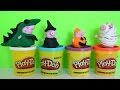 Pig George e Familia Peppa Pig e massinha De Modelar Play-doh Halloween!!! Em Portugues Tototoykids