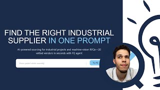 Details Finding the right industrial supplier - In just one prompt! FQ Source News