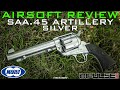 Airsoft Review #363 Tokyo Marui SAA.45 Artillery 5 1/2 Inch Silver Model Air Revolver Pro [FR]