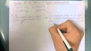 Ma2210 Examen III Ejemplo 13 SED con Transformada Laplace