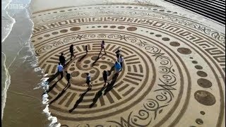 Beach art at Dymchurch - Emma Thomas spoke to artist Jon Foreman