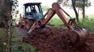 Case 580M Digging Rocky Soil