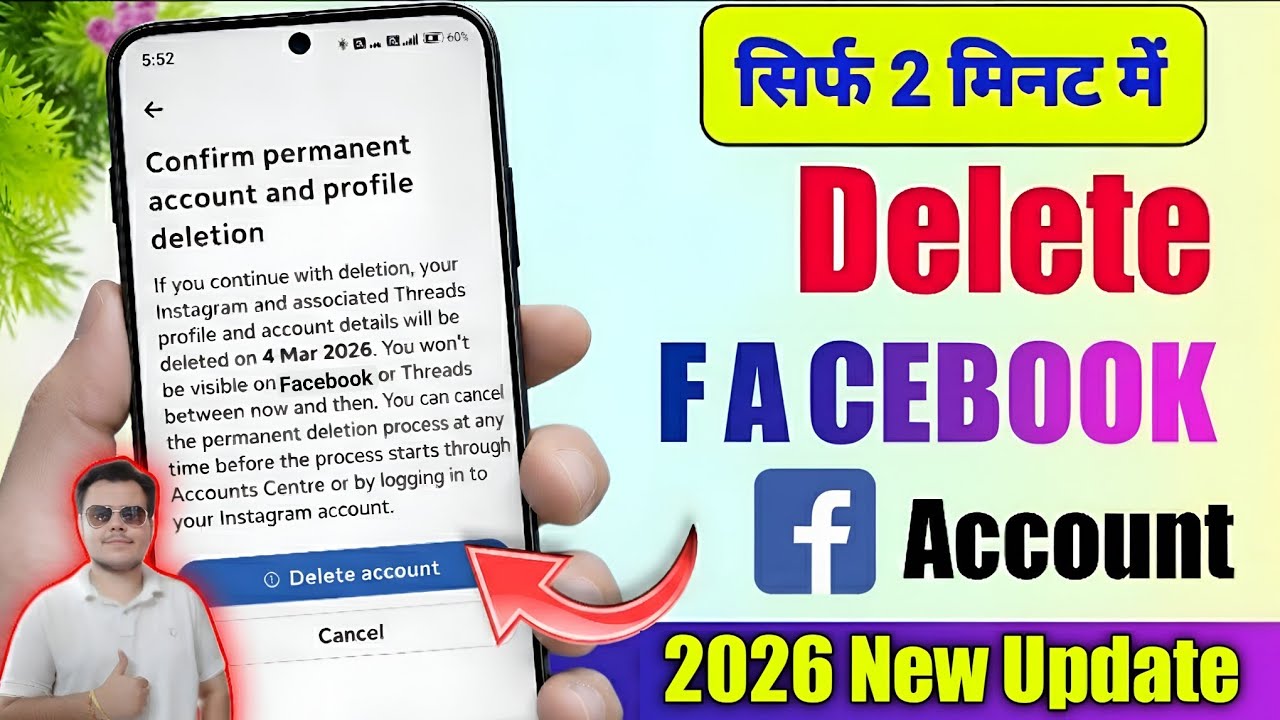 ✅ 🚀 Facebook Account Delete Kaise Kare Permanently 2026 🔥 | How to Delete Facebook Account 