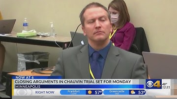 Closing arguments in Chauvin trial set for Monday