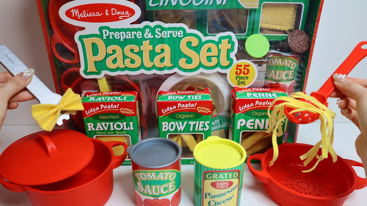 Cooking toys 🍳 Melissa and Doug Pasta Set ASMR Satisfying with Unboxing | Review toys