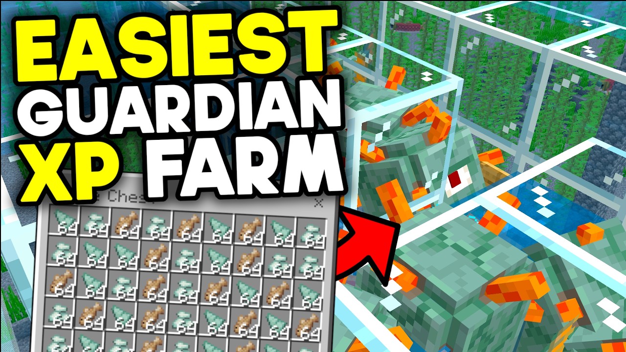 Java Guardian Farm Easiest Guardian XP Farm Minecraft Bedrock 26.1+ (2026) - YouTube
