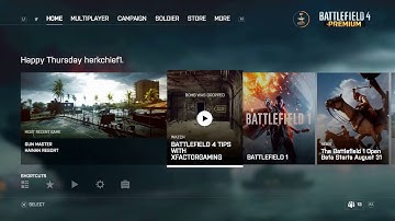 New Battlefield 4 Update, menu and how it works
