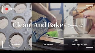 🐮NEW🐮 CLEAN & BAKE || SINGLEWIDE CLEANING MOTIVATION | DAILY SAHM