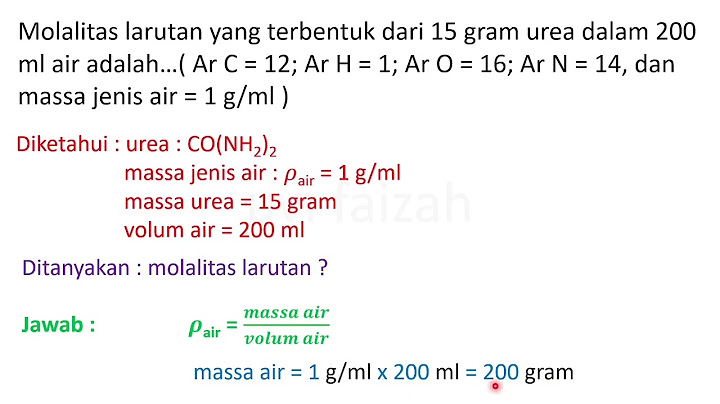 Berapa gram massa yang terdapat dalam 1,12 liter uap air pada keadaan stp? (ar h=1; o=16)